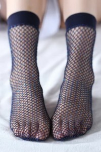 Sosete bleumarin 1/4 plasa...