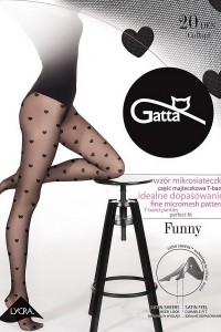 Ciorapi fini microplasa si inimioare - Gatta Funny 08