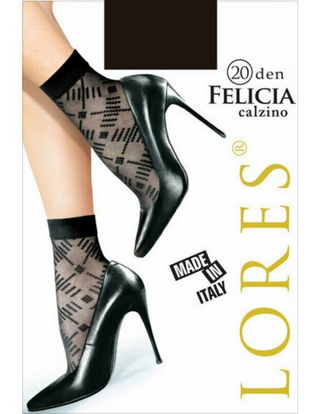 Lores Felicia - Sosete 1/4 cu model geometric