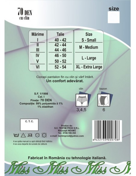 Ciorapi clasici din poliamida 70 den