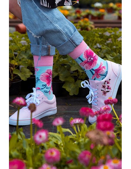 Sosete bumbac dama cu orhidee