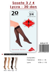 Sosete lycra 3/4 20 den - Miss