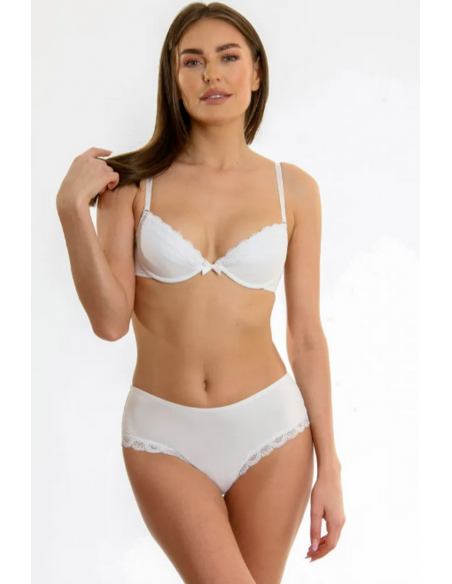 Chilot panty din bumbac cu dantela - Piera T0164