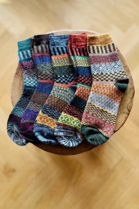 Sosete termice cu lana, model minimalist 2