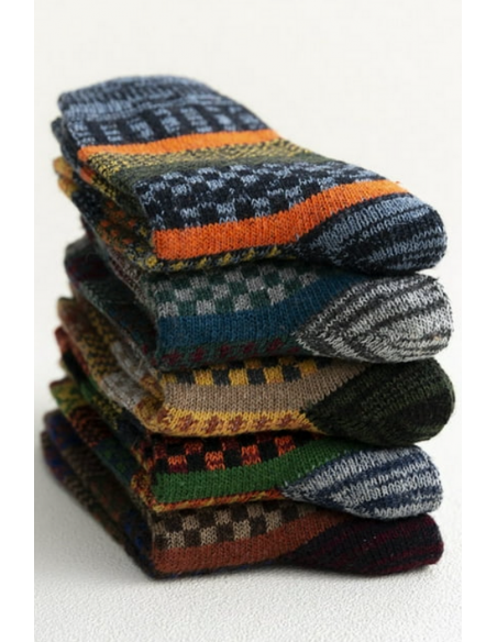 Sosete termice cu lana, model minimalist