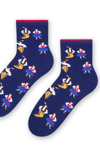 Sosete bumbac dama cu model - Steven Folk 3 2