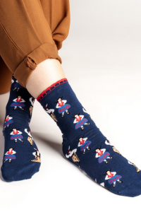 Sosete bumbac dama cu model - Steven Folk 3