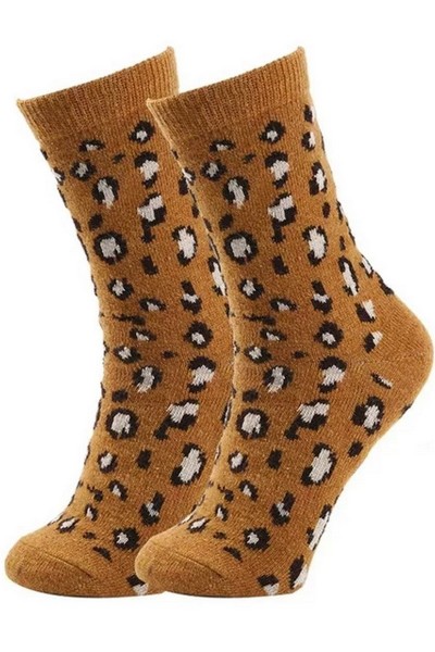 Sosete din lana si angora  - Leopard