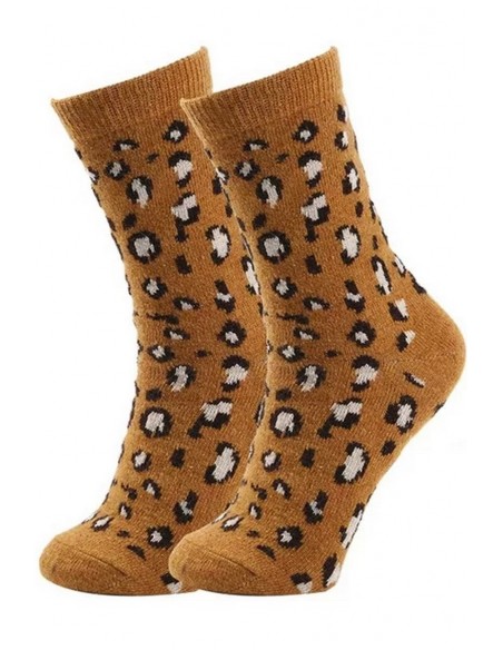 Sosete din lana si angora  - Leopard