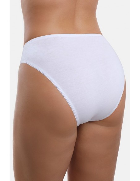 Chilot clasic din bumbac cu dantela - Jolidon D2