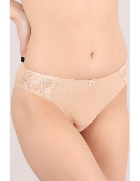 Chilot clasic din bumbac cu dantela - Jolidon D2