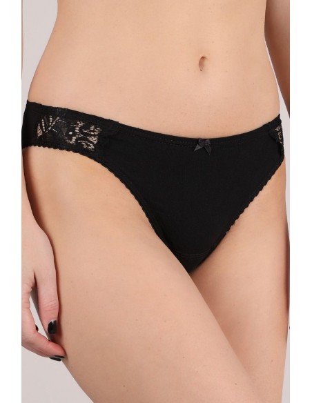 Chilot clasic din bumbac cu dantela - Jolidon D2