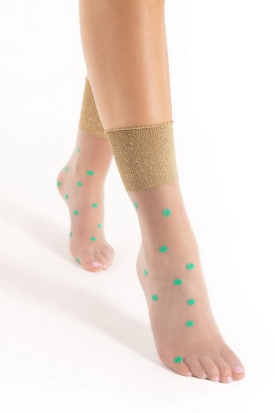 Sosete 1/4 cu buline si fir auriu - Fiore Brodway