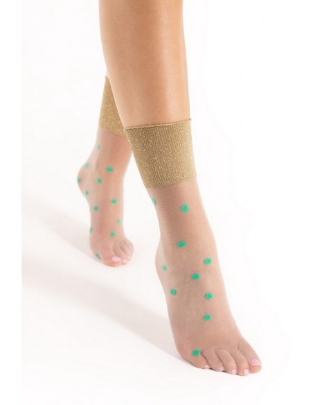 Sosete 1/4 cu buline si fir auriu - Fiore Brodway