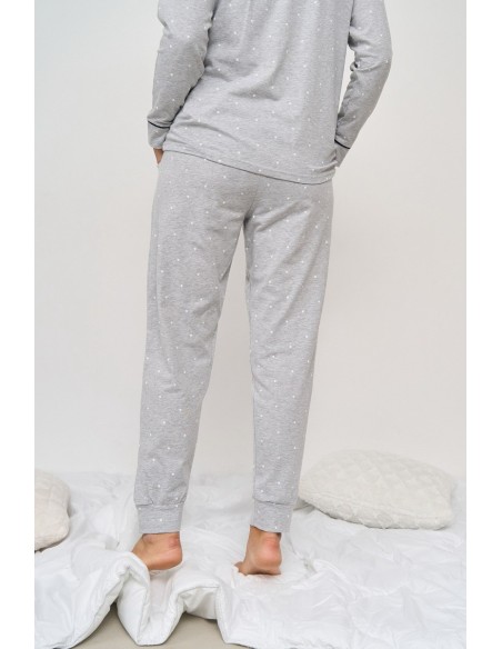 Pijama din bumbac, model clasic, big size - Nicoletta 30063