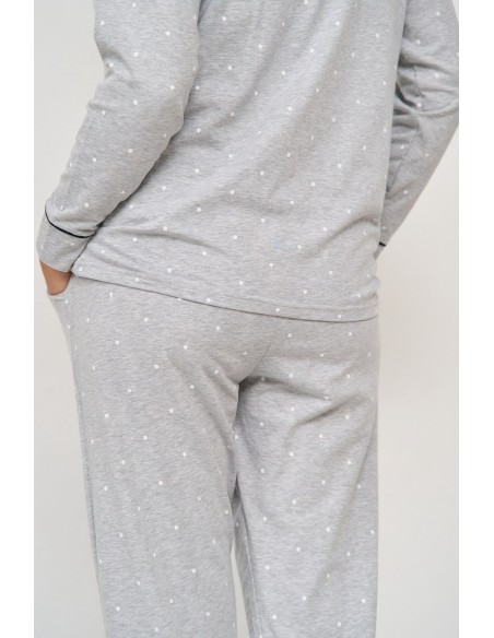 Pijama din bumbac, model clasic, big size - Nicoletta 30063