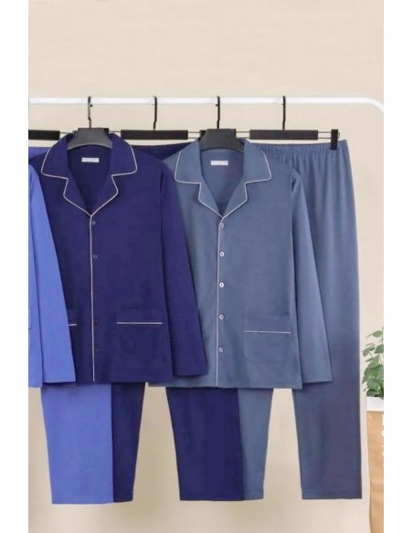 Pijama clasica barbateasca, din bumbac - Premium Notte