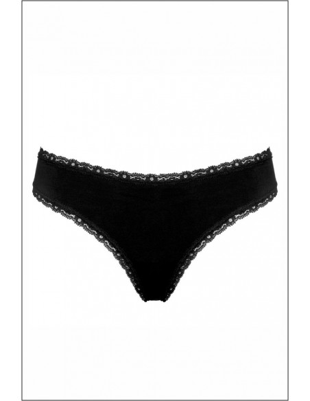 Chilot tanga din bumbac si dantela - Piera Iza S1626 X