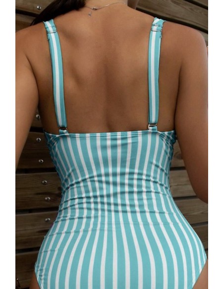 Costum de baie intreg in dungi