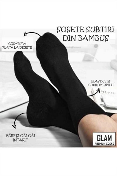 Sosete fine din bambus, pentru barbati - Glam