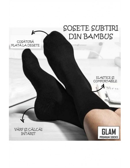 Sosete fine din bambus, pentru barbati - Glam