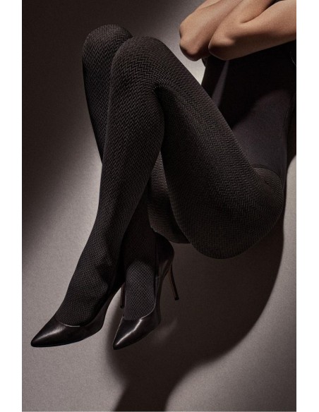 Ciorapi cu model geometric - 40 den - Marilyn Grace