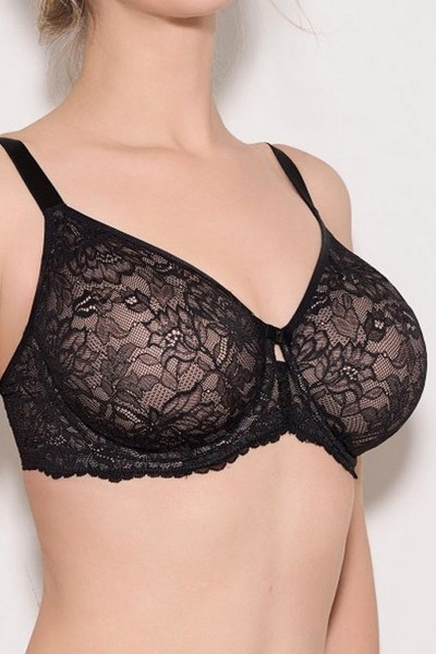 Sutien din tulle si dantela fara burete Lanny