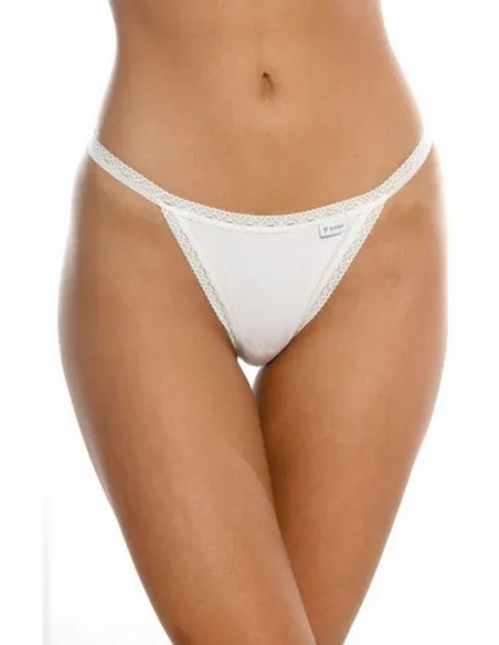 Chilot tanga din bumbac si dantela - Piera Cecilia S1792