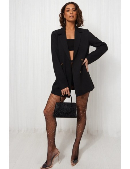 Ciorapi plasa marunta cu strasuri - Glam Girl