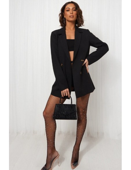 Ciorapi plasa mica cu strasuri