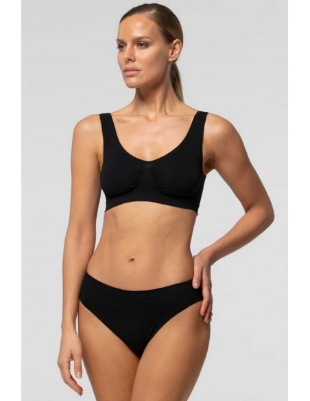 Bustiera din microfibra cu bretele late - Pompea Seamless Brassiere