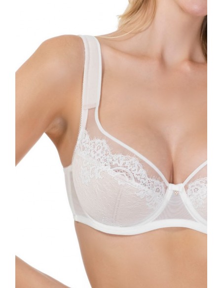 Sutien cu burete subtire si dantela