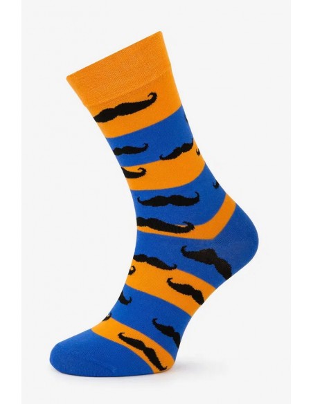 Sosete din bumbac cu model pentru barbati - Marilyn Mustache