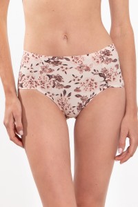 Chiloti cu talie inalta si imprimeu floral, fara cusaturi - Lama Midi