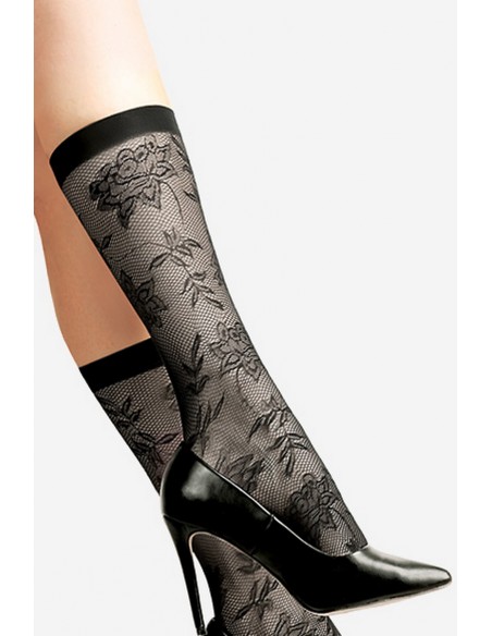 Sosete plasa cu model floral -  Lores Giorgia