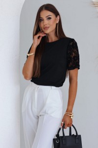 Bluza lejera cu maneca scurta din dantela - Karina 2