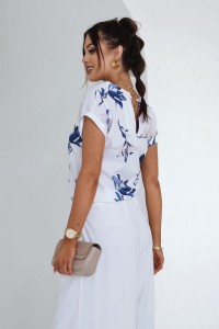 Bluza cu imprimeu si decolteu in V - Rania 2