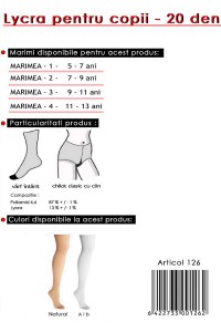 Ciorapi 20 den cu elastan pentru copii - Miss Giulia 2