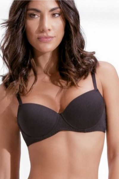 Sutien de tip balconet din bumbac elastic si dantela - Love and Bra Lole