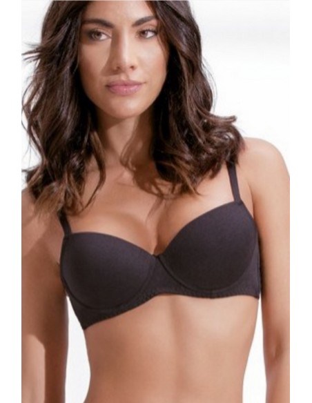 Sutien de tip balconet din bumbac elastic si dantela - Love and Bra Lole