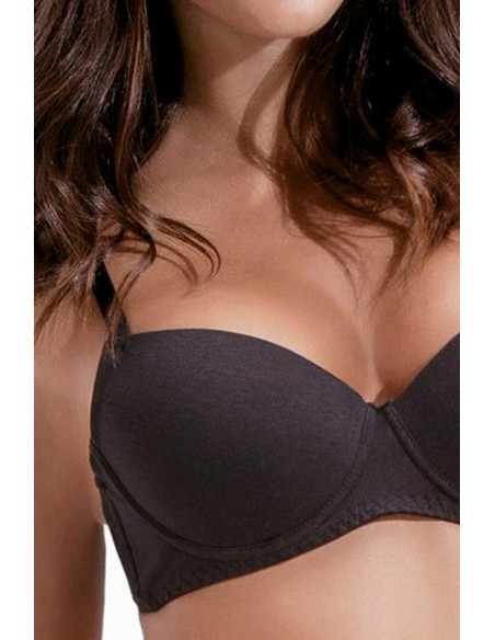 Sutien de tip balconet din bumbac elastic si dantela - Love and Bra Lole
