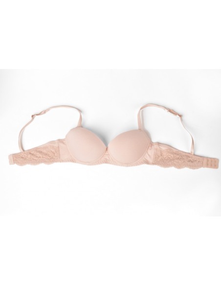 Sutien de tip balconet din bumbac elastic si dantela - Love and Bra Lole