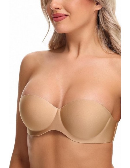 Sutien invizibil din microfibra, cu push-up, fara bretele - Amanda