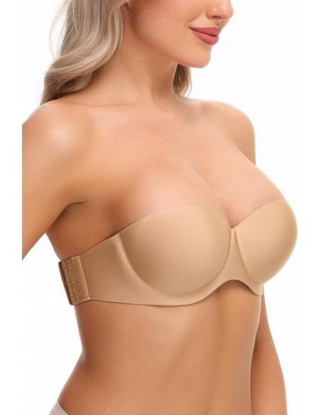 Sutien invizibil din microfibra, cu push-up, fara bretele - Amanda