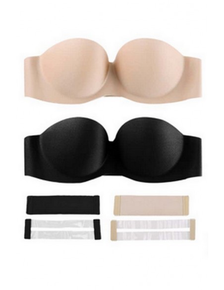 Sutien invizibil din microfibra, cu push-up, fara bretele - Amanda