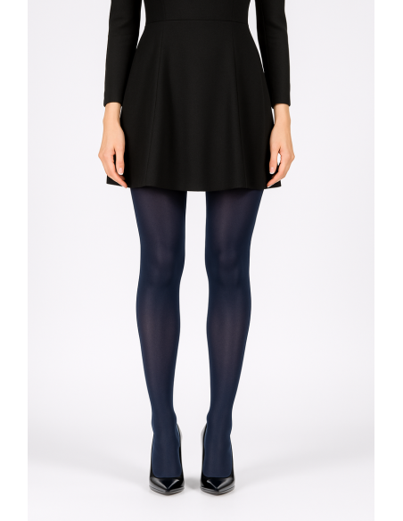 Dres opac din microfibra 100 den bleumarin - Selena