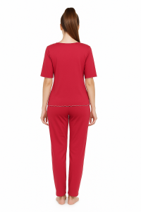 Pijamale din bumbac cu maneca trei sfert pentru dama - Tia Conf 558 2