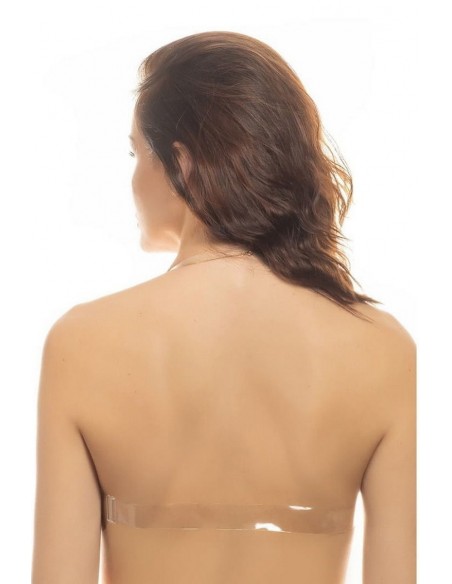 Sutien push-up cu bretele transparente