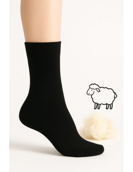 Sosete dama subtiri 85% lana naturala