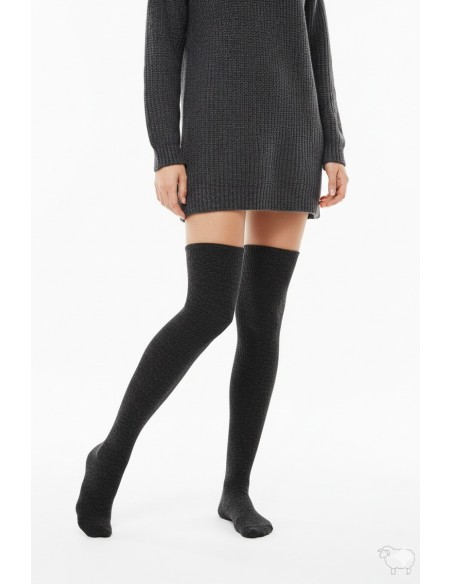Ciorapi dama peste genunchi din lana 85% – caldurosi, moi si confortabili